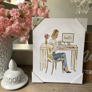 CKD Colleen Karis canvas with gold paint accents.